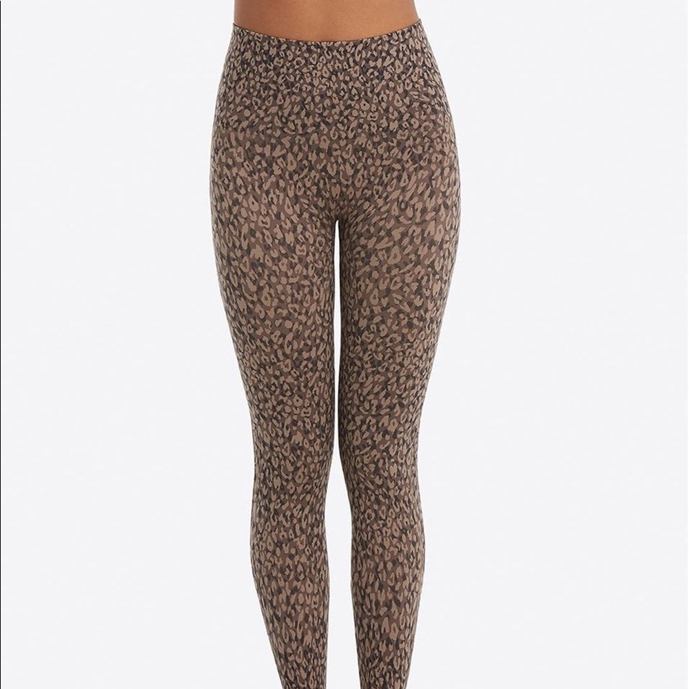SPANX look at me now leggings, leopard, M